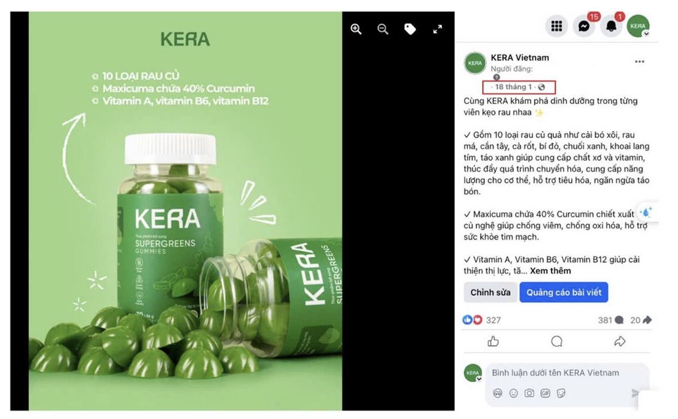 Phản hồi của Kera về lùm xùm 2. Ảnh: facebook Kera