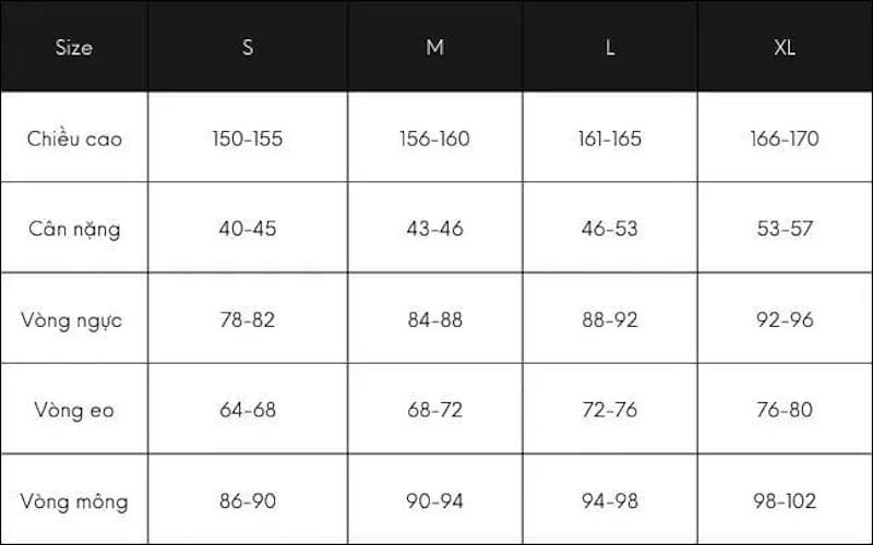 Bảng size quần là gì?