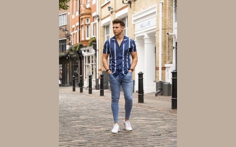 Cuban shirt mix cùng quần jean skinny