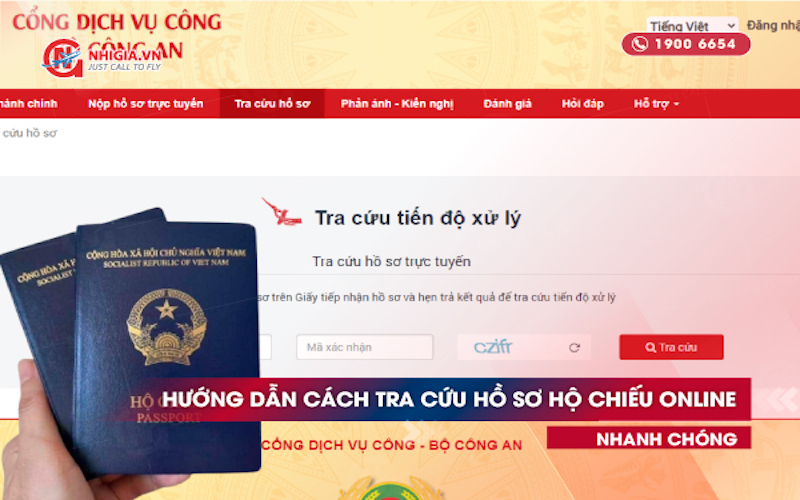 Hướng dẫn tra cứu sổ hộ chiếu online